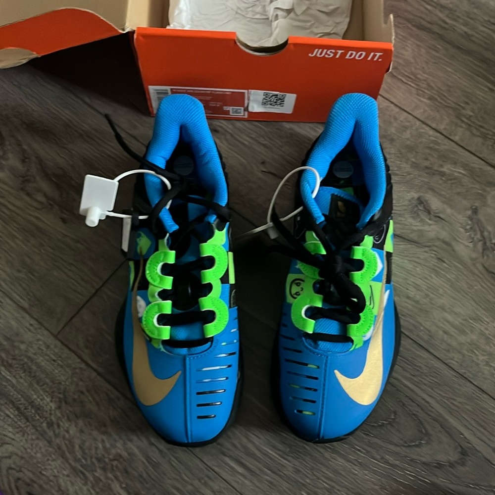 Nike Blue and Lime Athletic Shoes